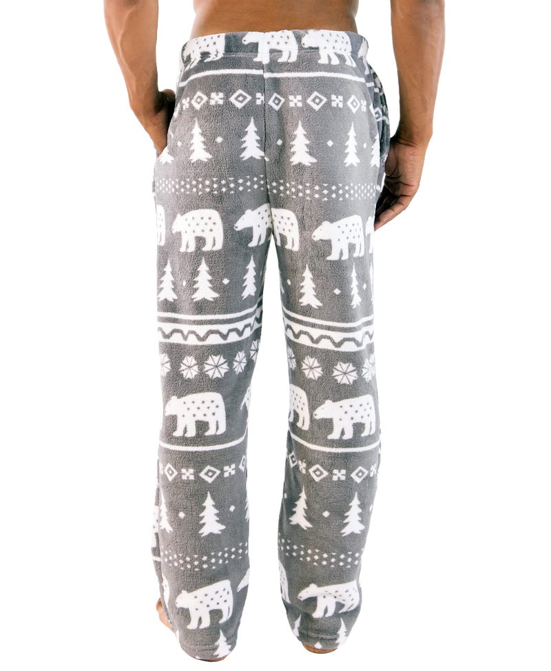 Lazy One Men's Fleece Pajama Pants, Nordic Fleece Pajama Bottoms for Men, Winter (Nordic Bear, MEDIUM) - Image 2